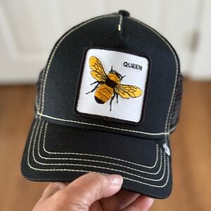 Goorin Authentic “Queen” Black and Yellow Bee Embroidered Cap